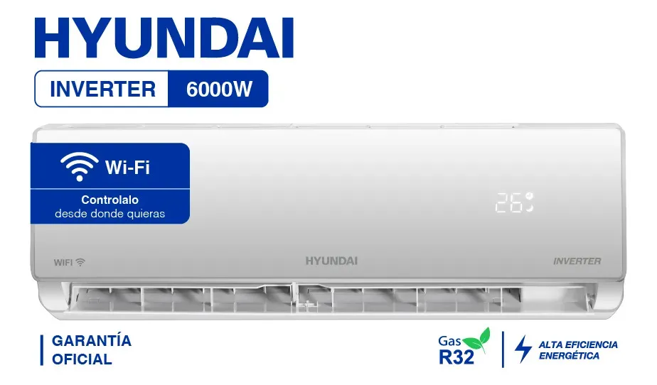 Hyundai HY11INV-6000FCW — Inverter WiFi 5504 frigorías, frío/calor